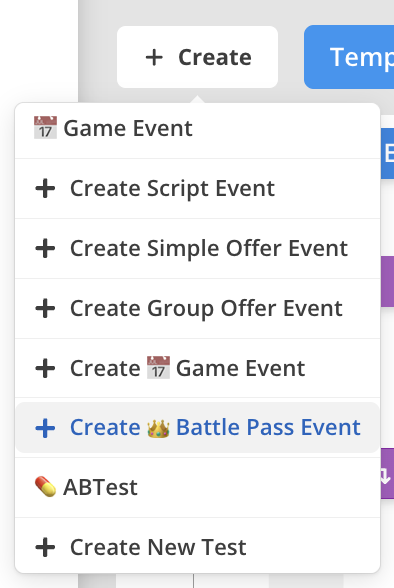 Create via Dashboard
