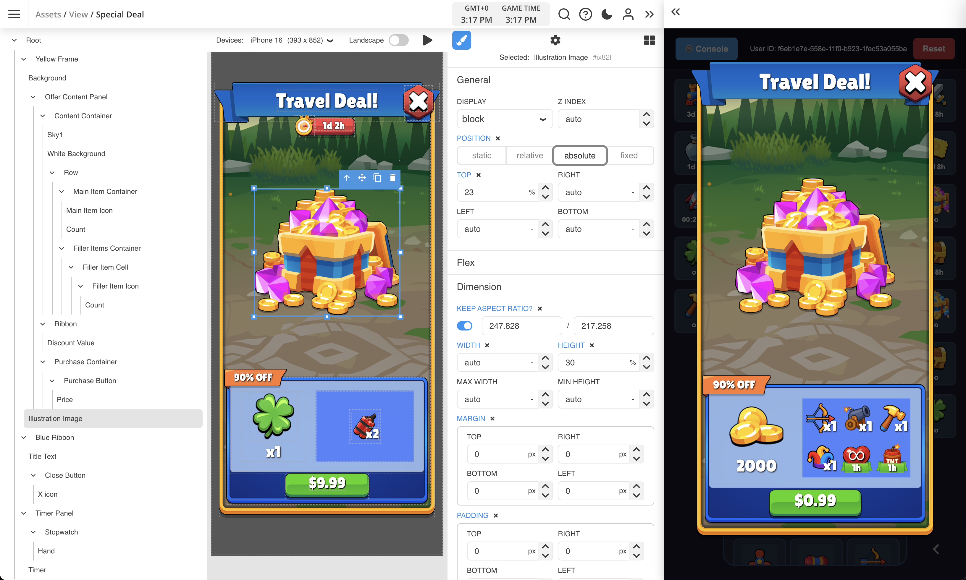 UI Builder main layout