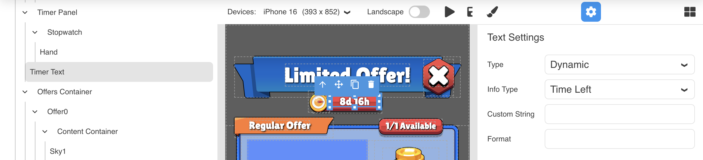 UI Builder main layout