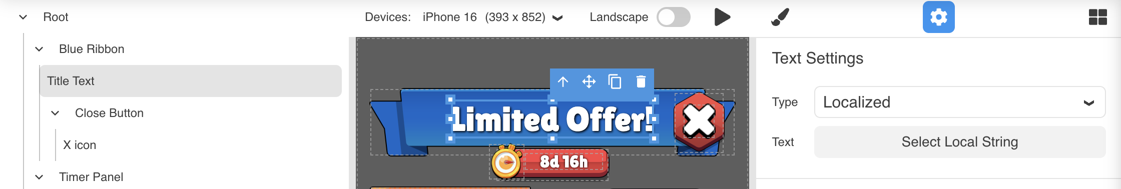 UI Builder main layout