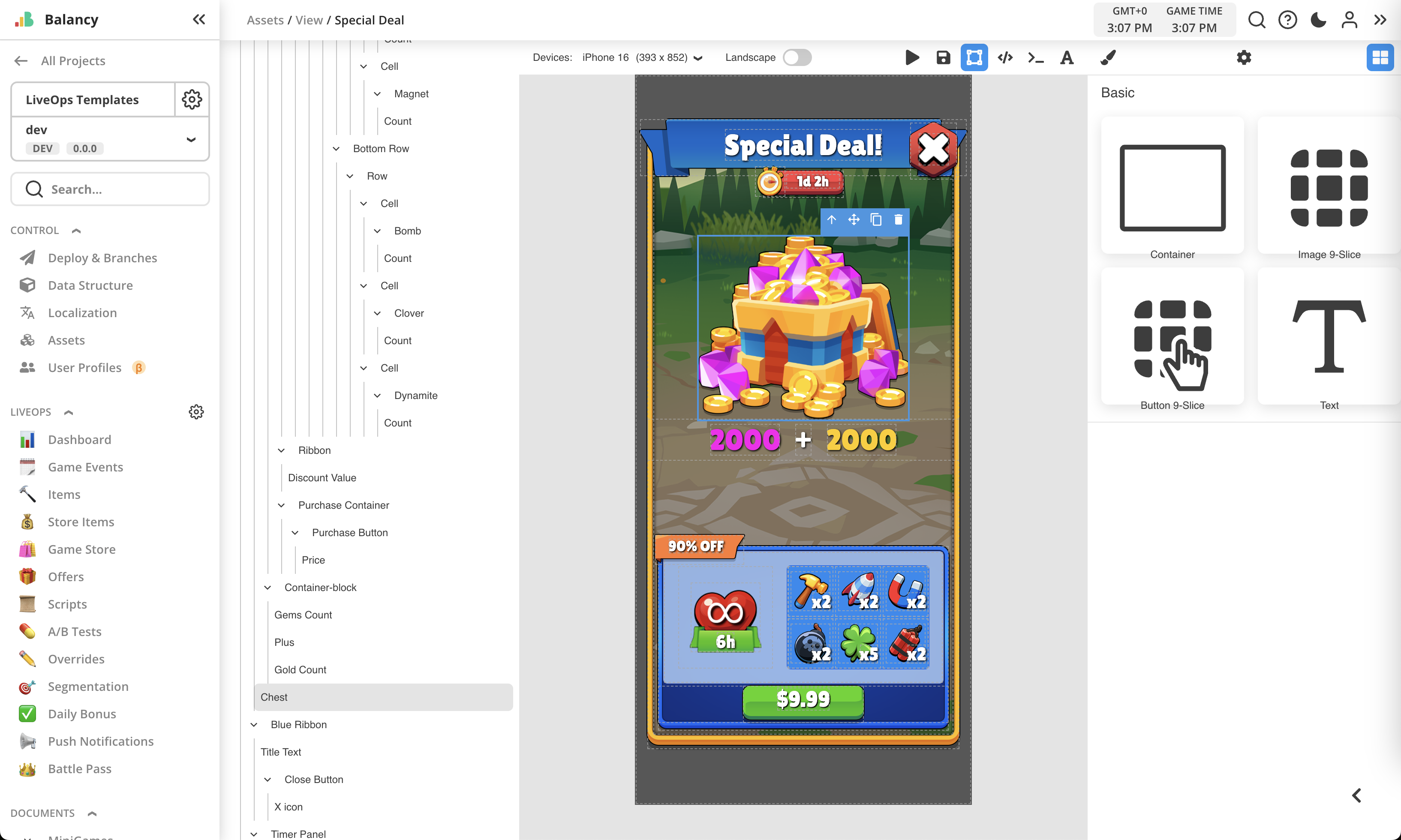 UI Builder main layout